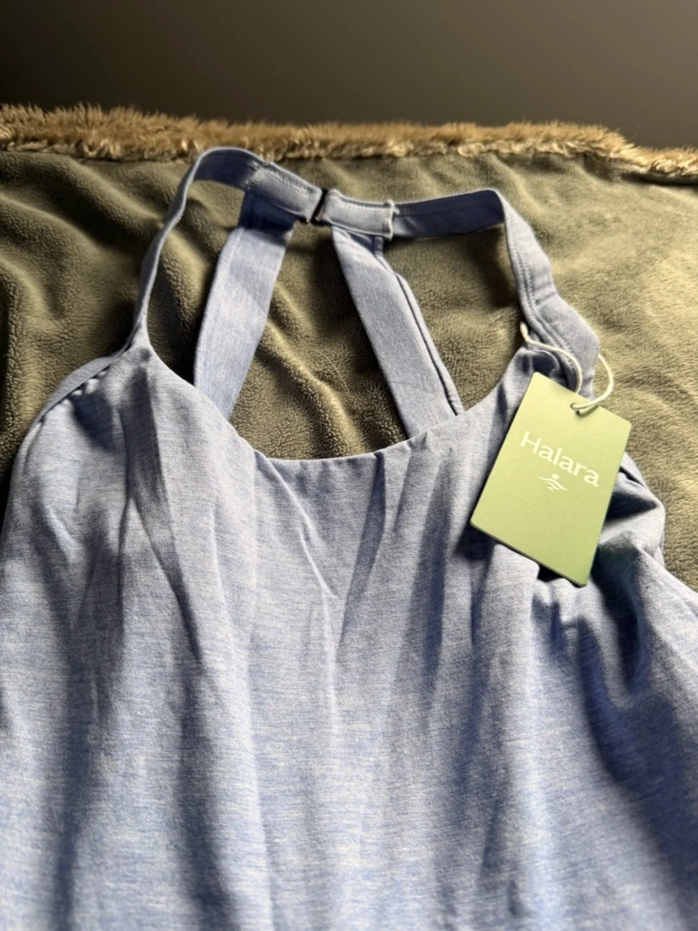 Halara U Neck Pocket Harem Casual Jumpsuit-Easy Peezy Cross-Back Jumpsuit Medium - Picture 5 of 9